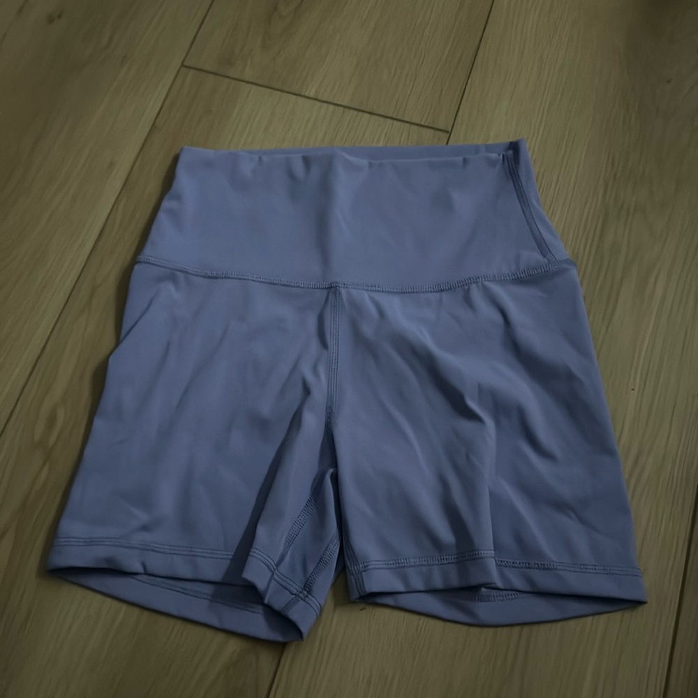 Purple spandex shorts, 4 inch